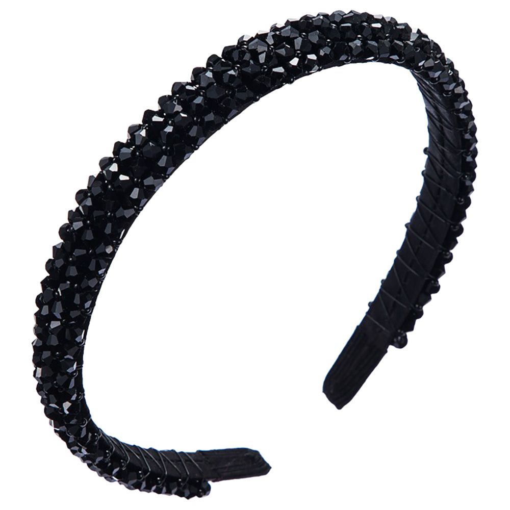 D' Daniela - Girls Erica Headband - Black Embroidery