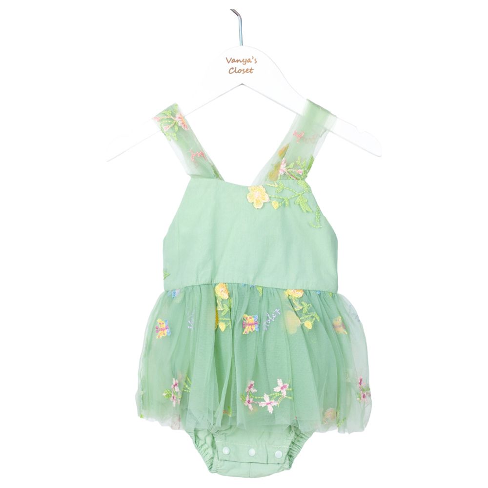 Vanya's Closet - Enchanted Garden Fairy Romper - Jade