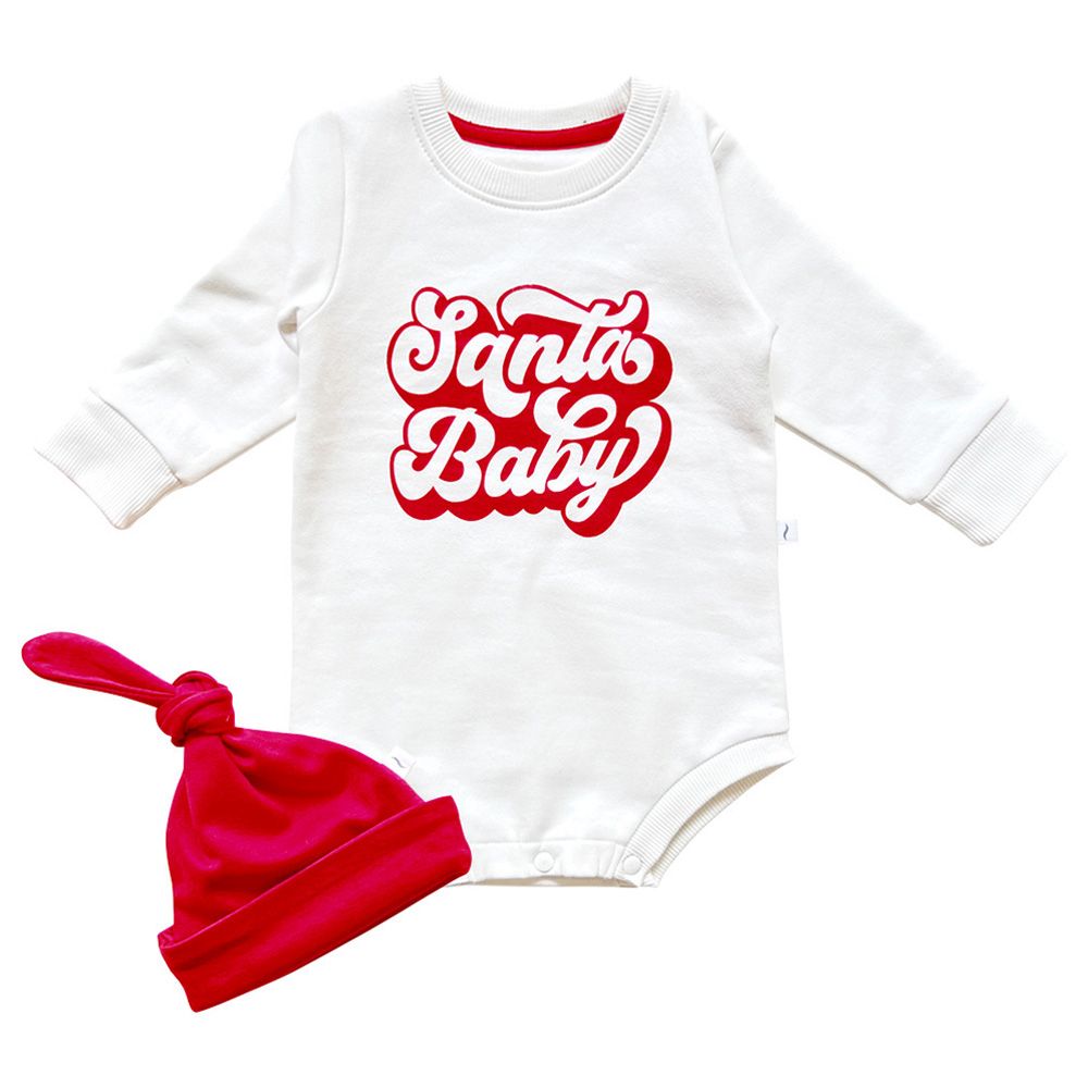 Impressions - Santa Baby Onesies Sweater - White