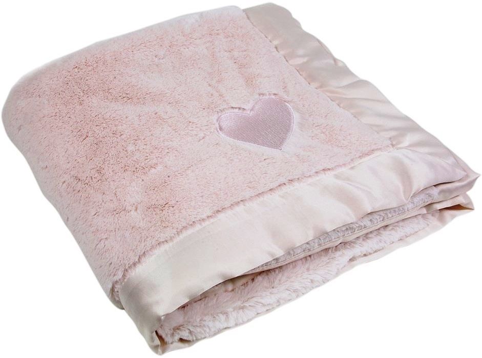 Barefoot Dreams® Cuddle Patchwork Receiving Blanket - Heart (Pink)