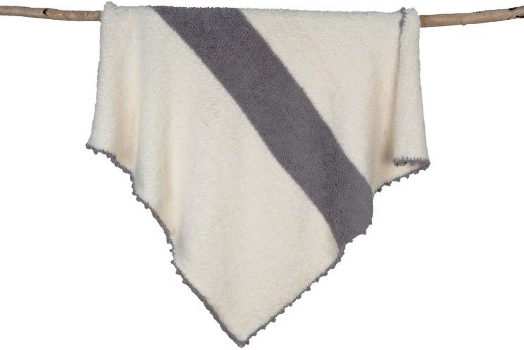 Barefoot Dreams® CozyChic® Striped Receiving Blanket - Dove/Cream