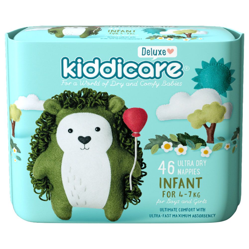 Kiddicare - Infant Nappies - Size 2 - 4-7kg - Pack of 46