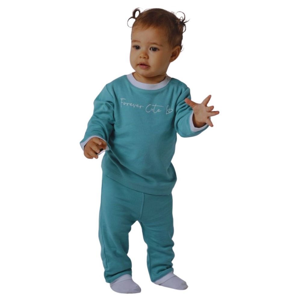 Forever Cute - 2pc-Set - Pyjama Top & Pants - Mint