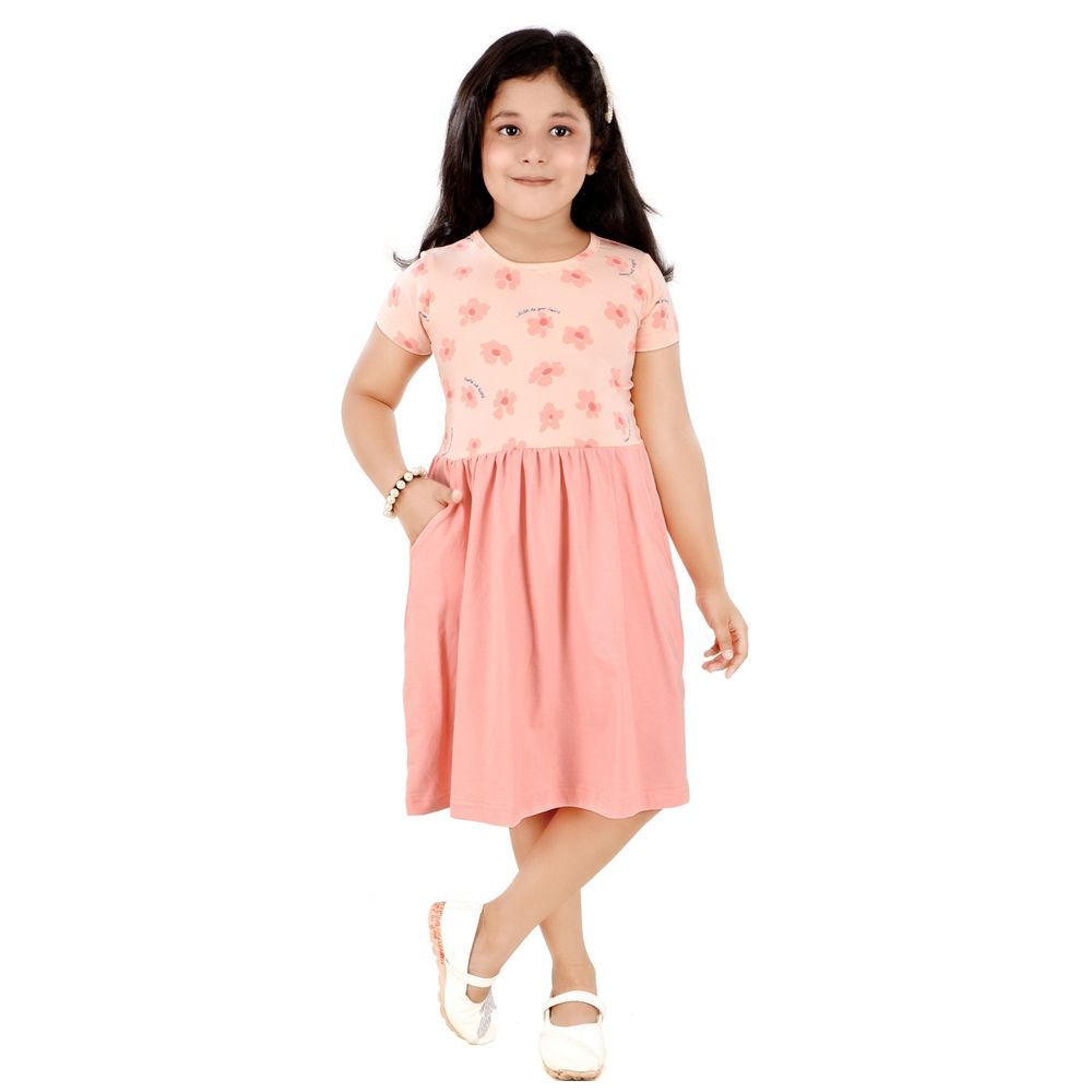 Flower Girl - Girl Knit Dress - Pink