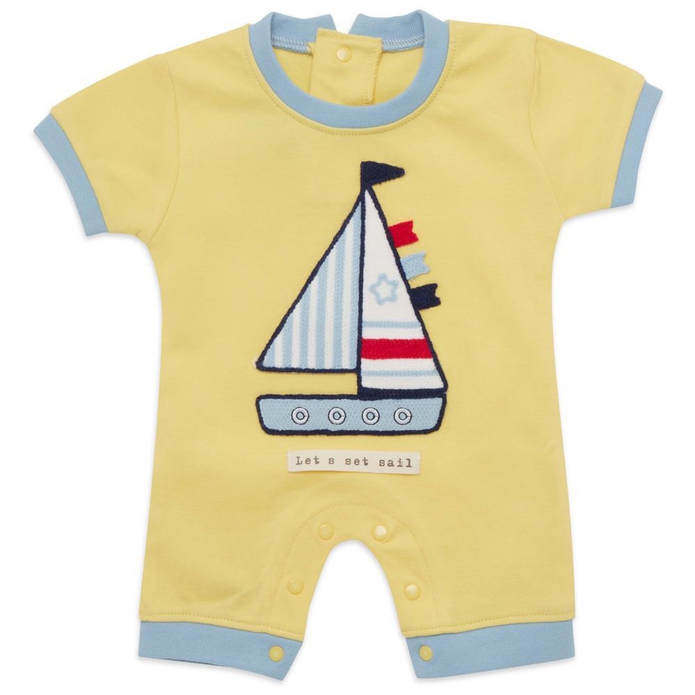 Little Kangaroos - Baby Boy Romper - Yellow