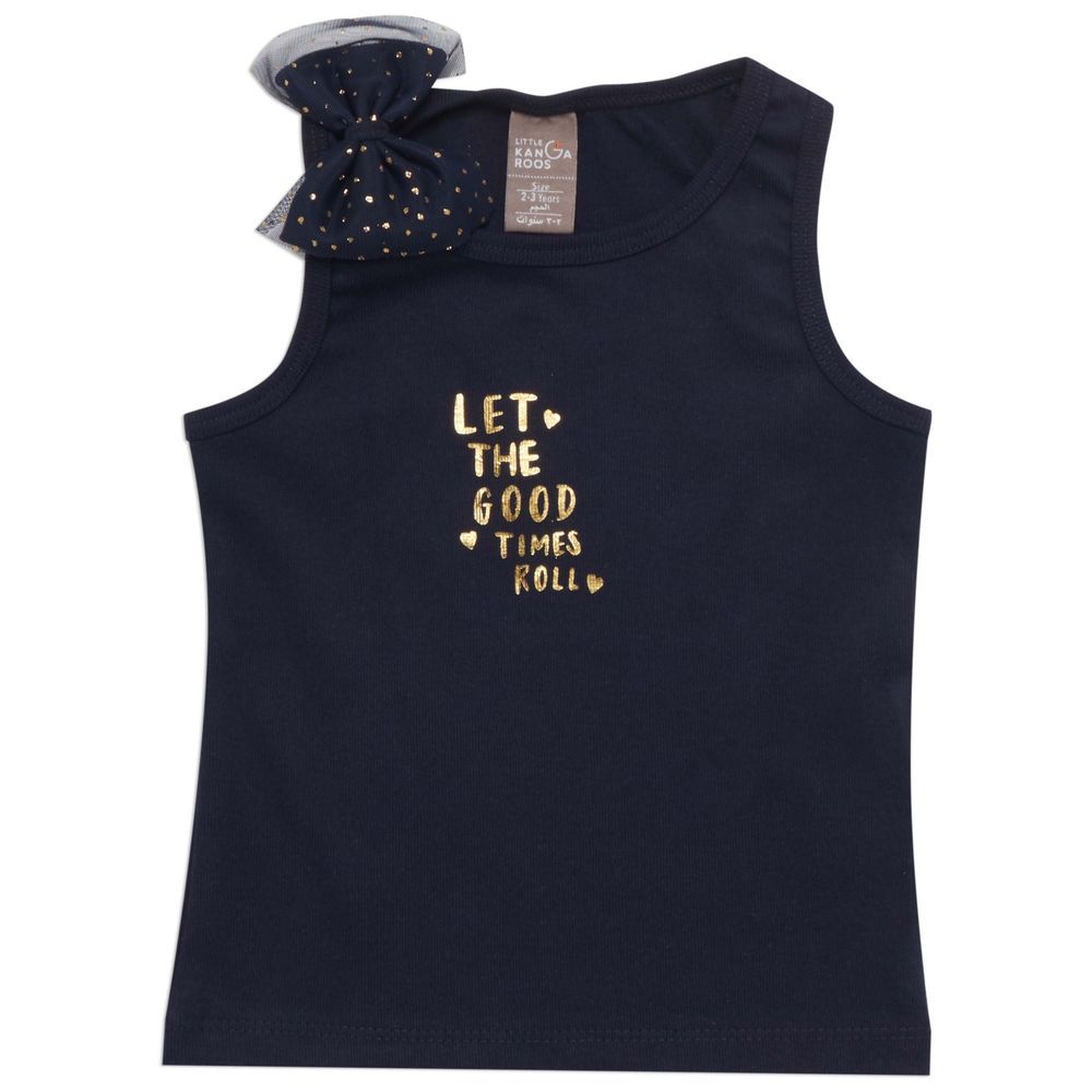 Little Kangaroos - Girl Sleeveless T-Shirt - Navy