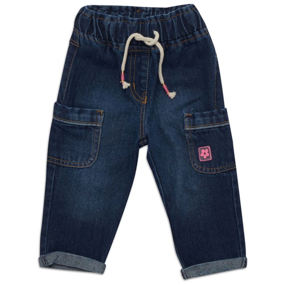 Little Kangaroos - Baby Girl Denim Jeans w/ Pockets - Blue