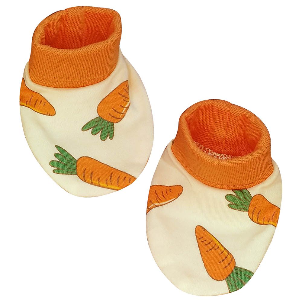 Smart Baby - Baby Boy Printed Booties - Orange