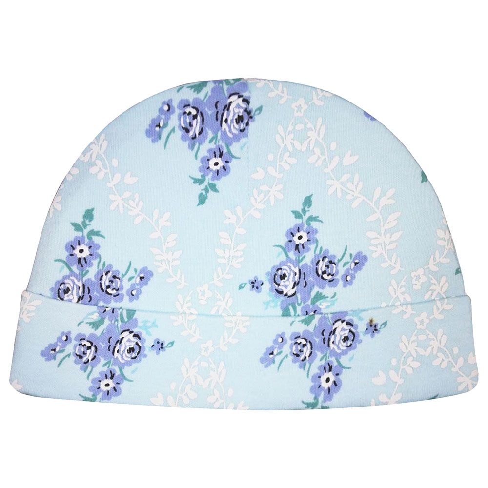 Smart Baby - Baby Girl Printed Cap - Aqua Blue