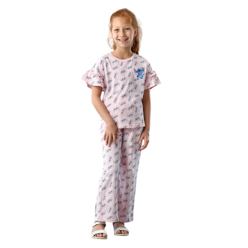 Disney - 2pc-Set - Girl T-Shirt w/ Wide Leg Pants - Pink