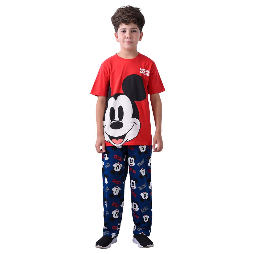 Mickey Mouse - 2pc-Set - Boy T-Shirt w/ Pyjama - Red/Blue