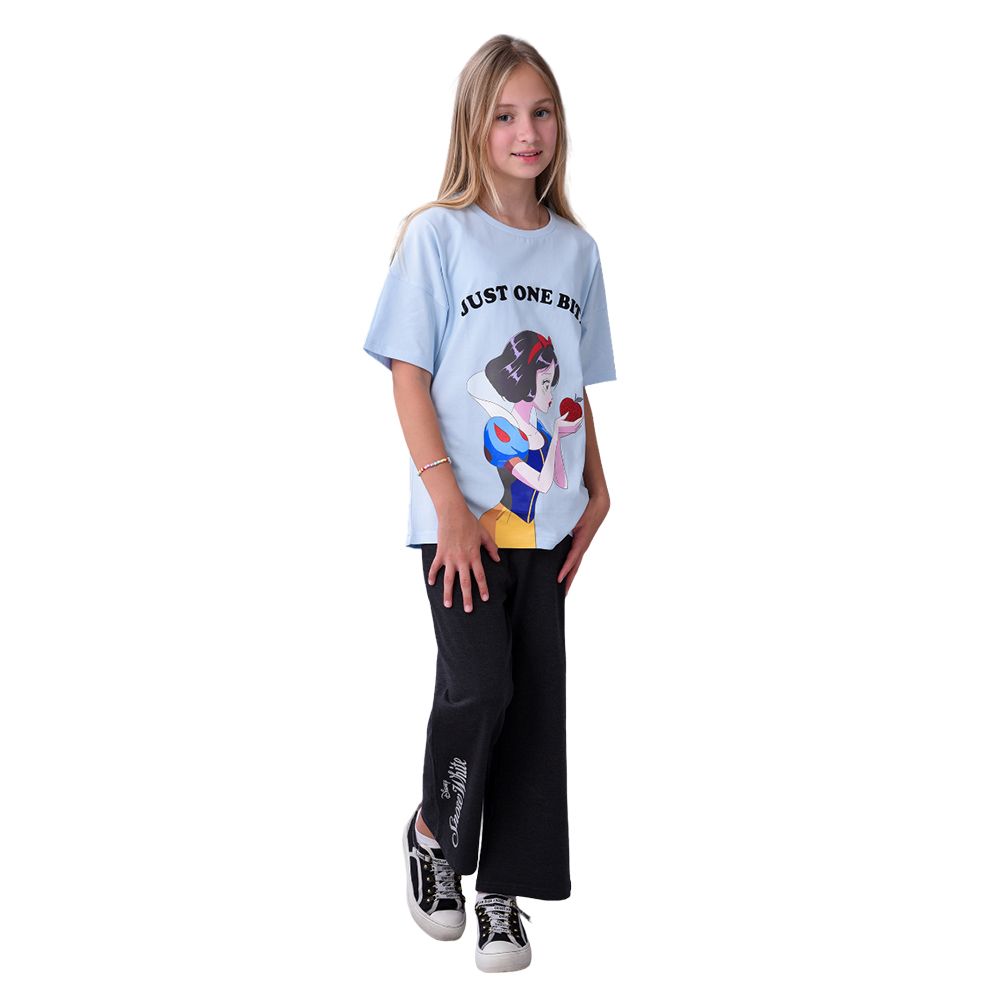 Disney - 2pc-Set - Snow White Top w/ Wide Leg Capri - Blue/Charcoal