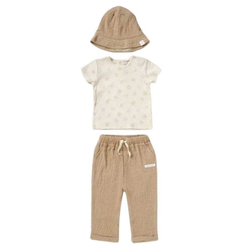 Home Grown - 3pc-Set - Baby Bodysuit, Pants w/ Cap