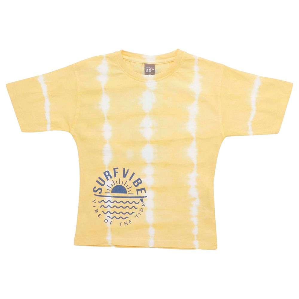 Little Kangaroos - Boy Round Neck Half Sleeve Surfvibe T-Shirt - Mango