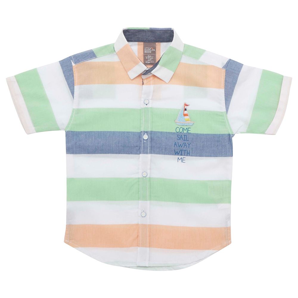 Little Kangaroos - Boy Striped Shirt - Orange