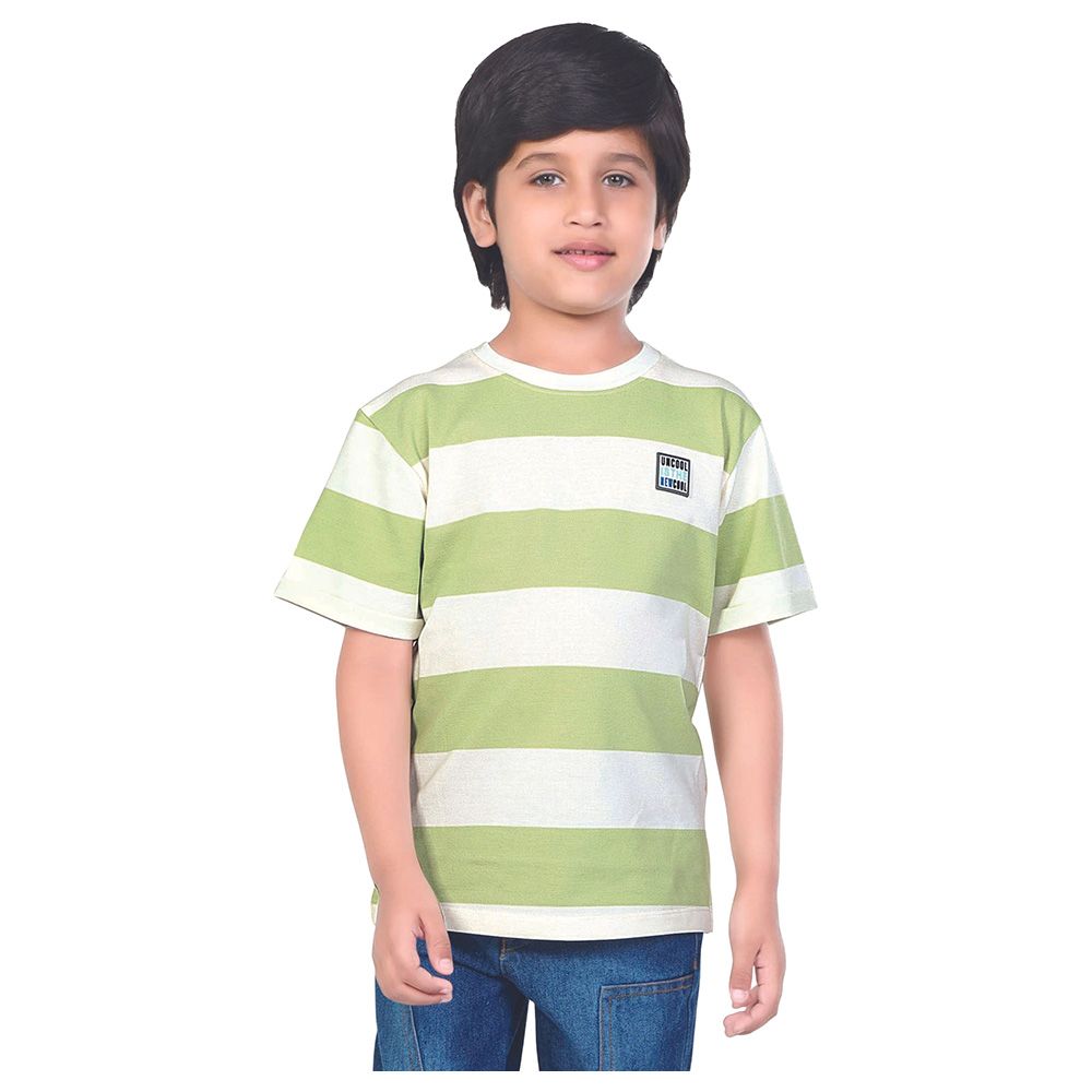 Little Kangaroos - Boy Striped Print T-Shirt - Pista