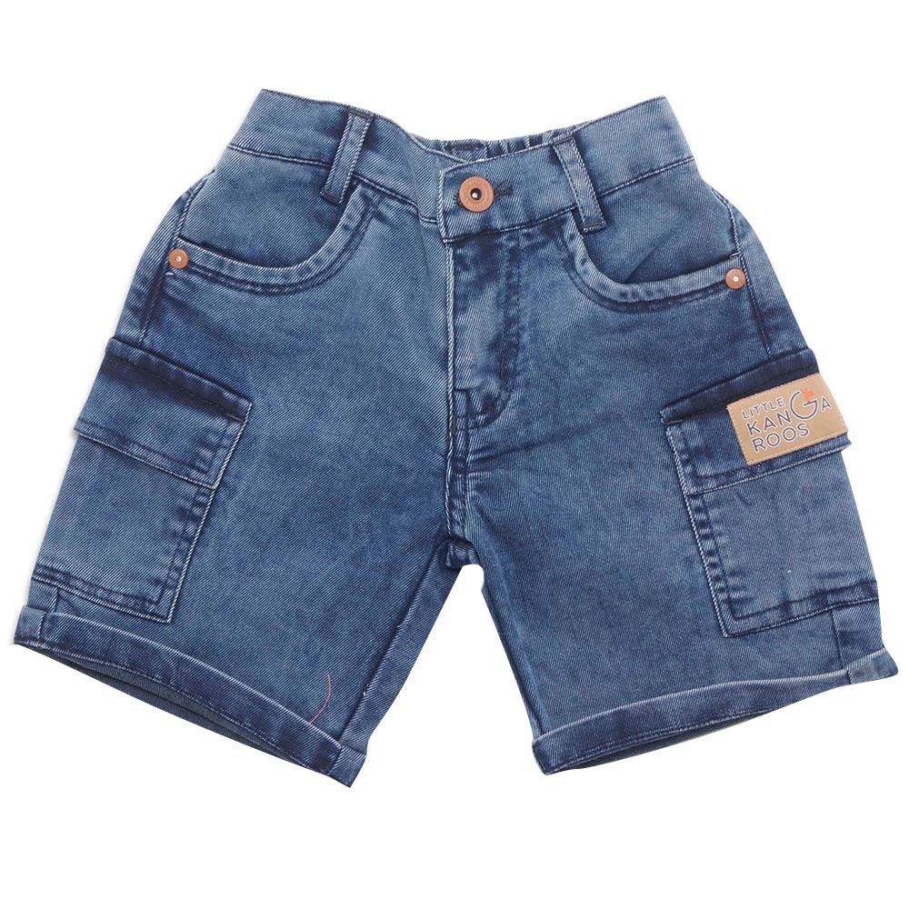 Little Kangaroos - Boy Semi Elastic Shorts - Light Blue