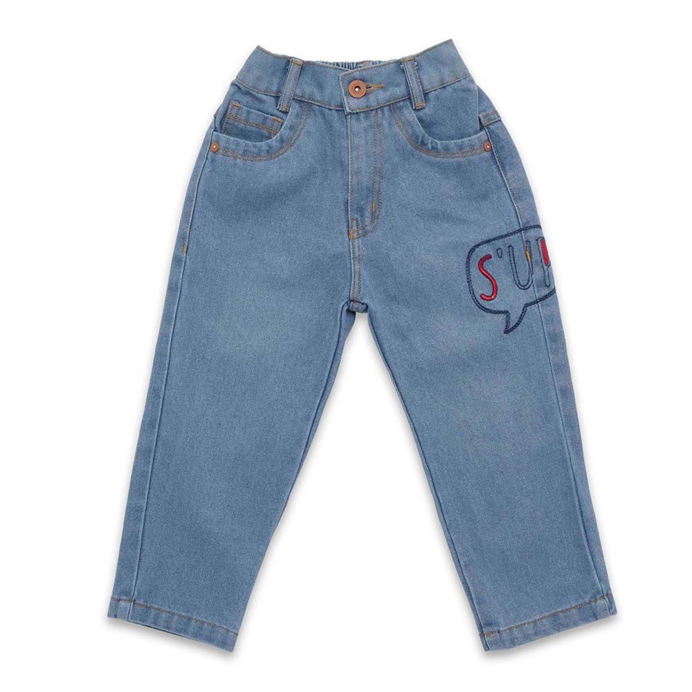 Little Kangaroos - Boy Semi Elastic Denim Jeans - Light Blue