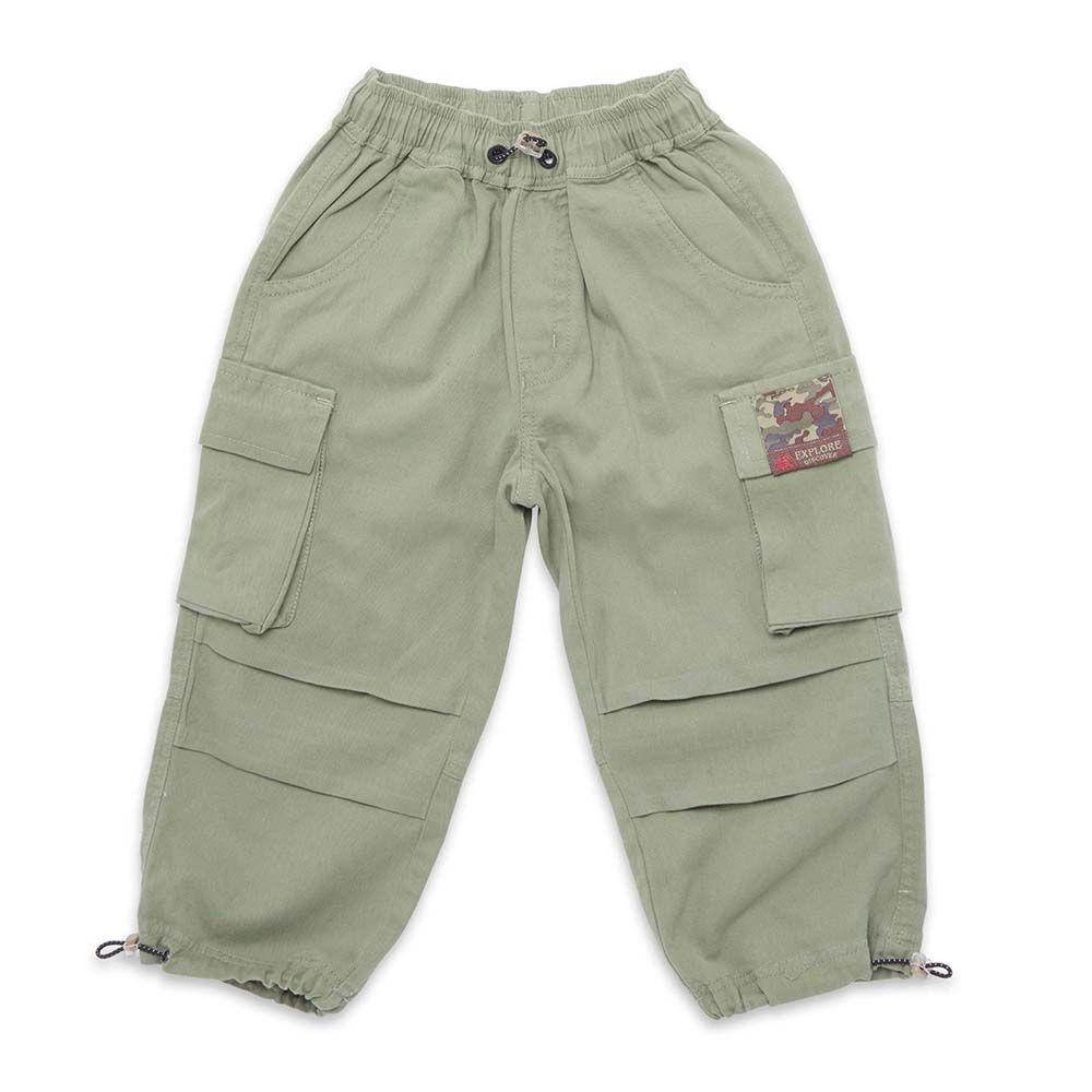 Little Kangaroos - Boy Full Elastic Parachute Pants - Light Green