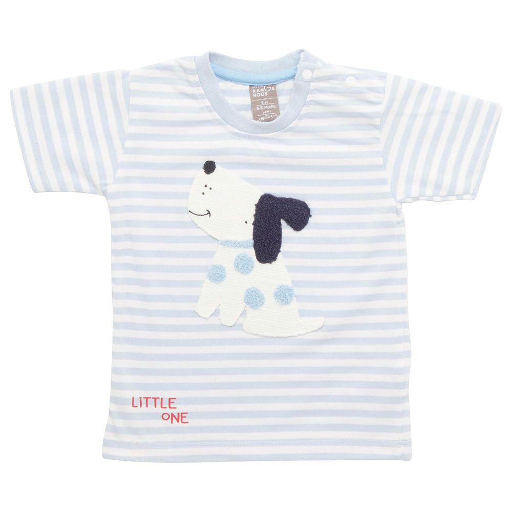 Little Kangaroos - Baby Boy Half Sleeve Little One T-Shirt - Sky Blue