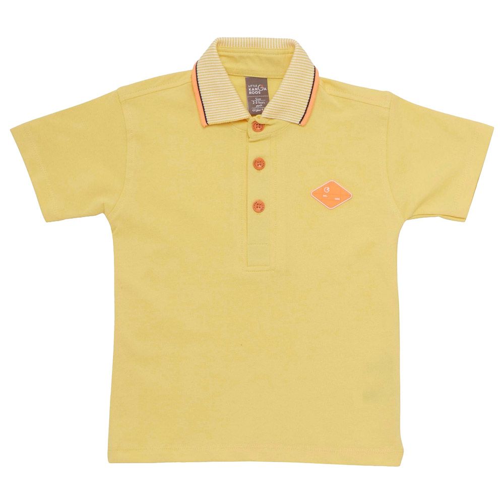 Little Kangaroos - Boy Half Sleeve Polo T-Shirt - Yellow