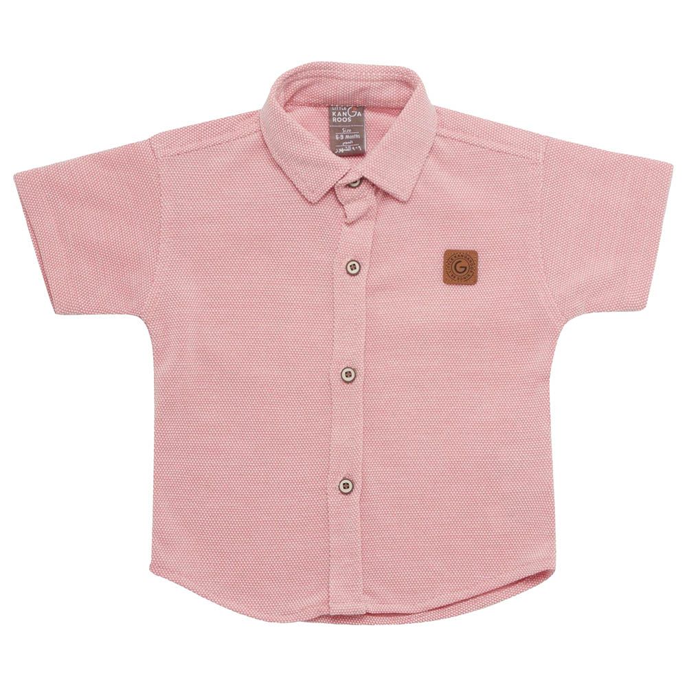 Little Kangaroos - Baby Boy Half Sleeve Shirt - Pink