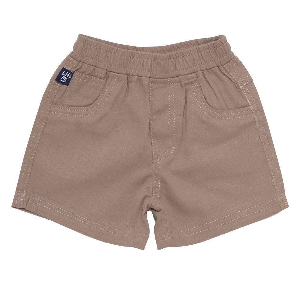 Little Kangaroos - Baby Boy Elasticated Denim Shorts - Khaki