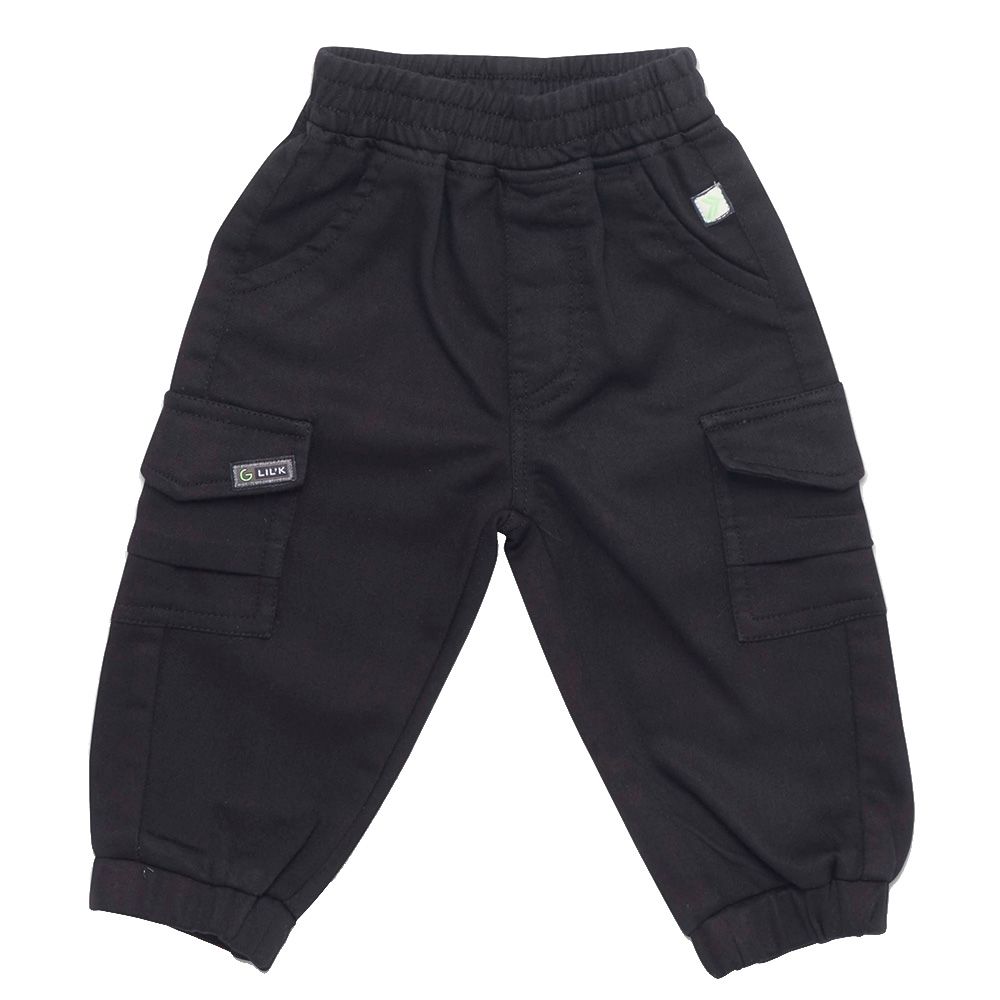 Little Kangaroos - Baby Boy Full Elastic Denim Joggers - Black