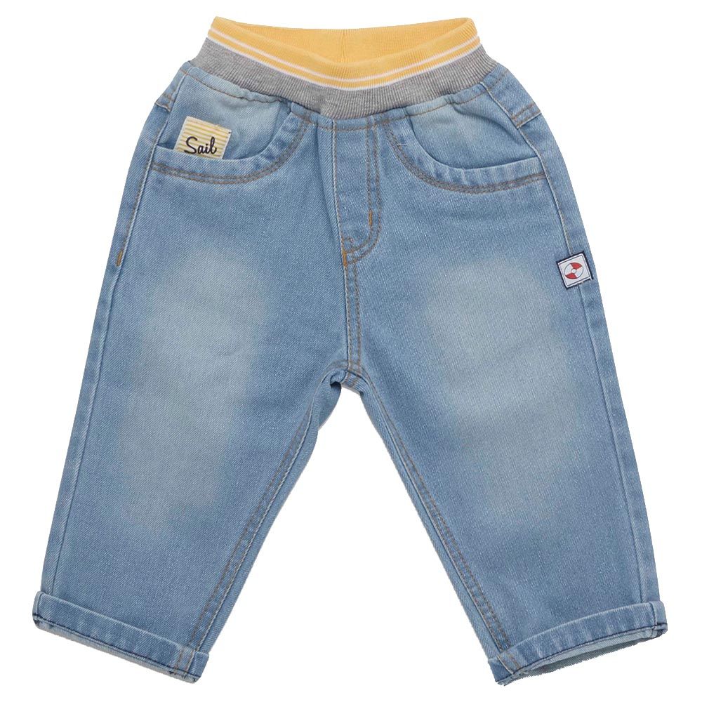 Little Kangaroos - Baby Boy Fully Elasticated Denim Jeans - Blue