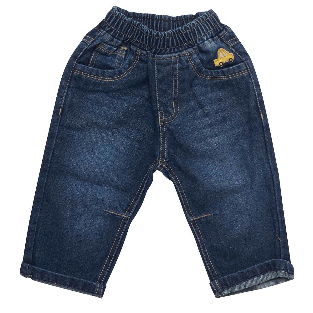 Little Kangaroos - Baby Boy Fully Elasticated Denim Jeans - Dark Blue