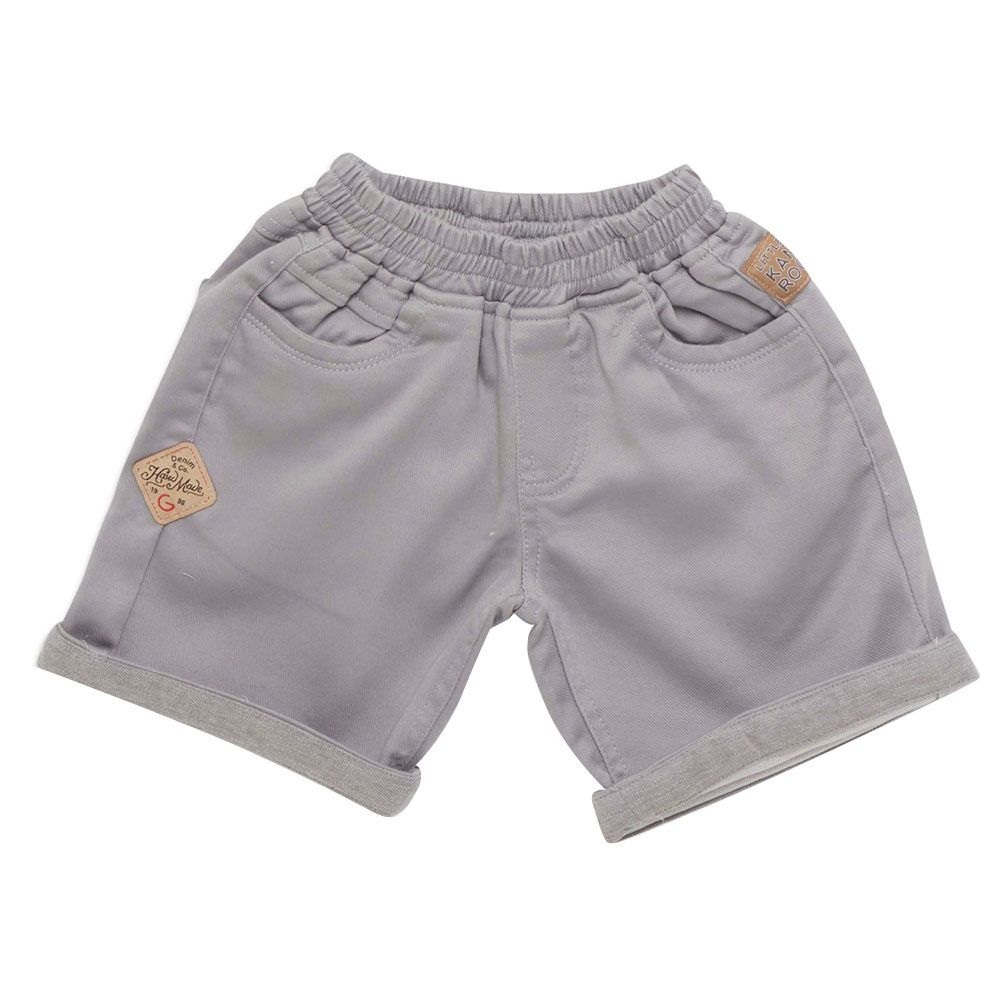 Little Kangaroos - Boy Full Elastic Shorts w/ Pockets - Grey