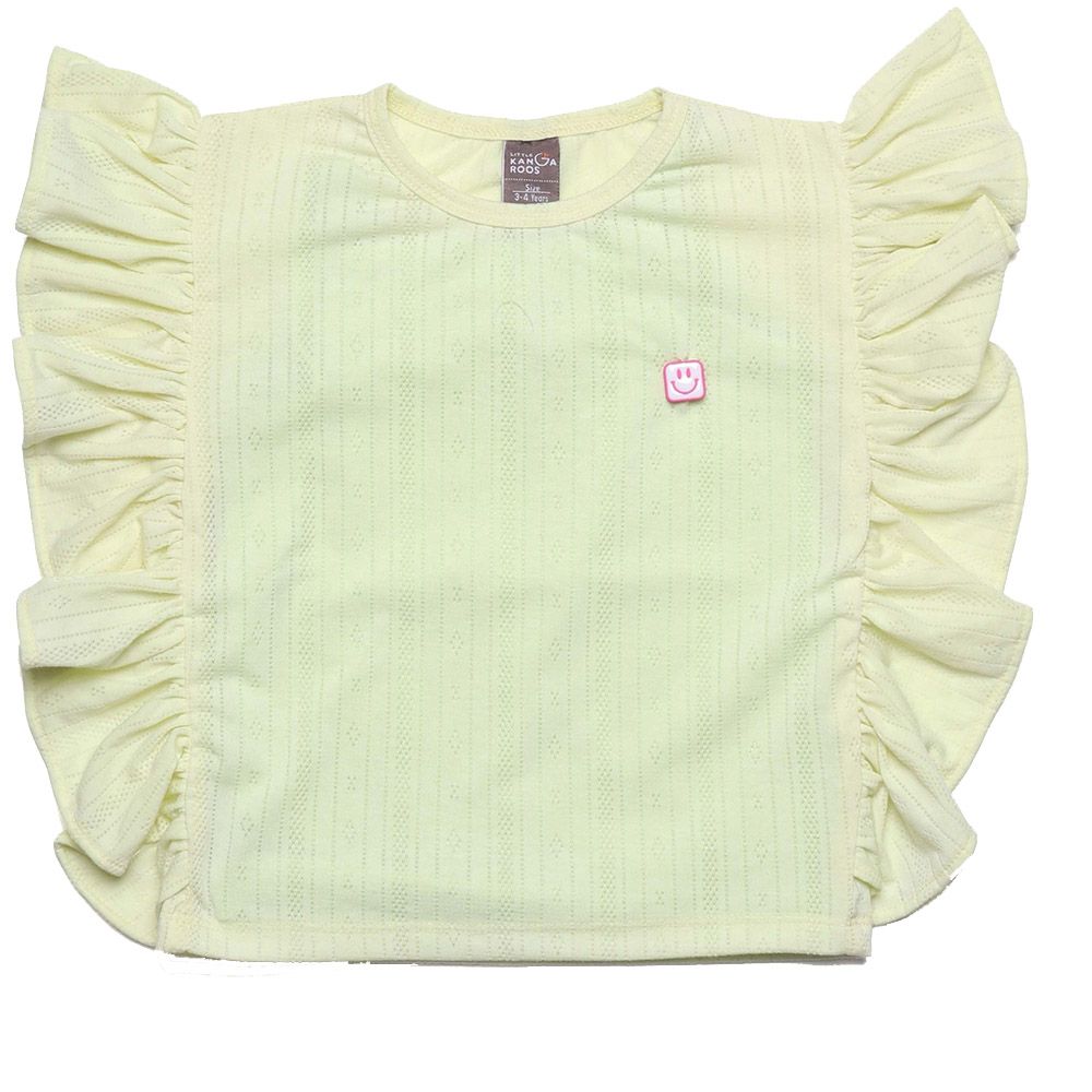 Little Kangaroos - Girl Frill Sleeve Knitted Top - Mint