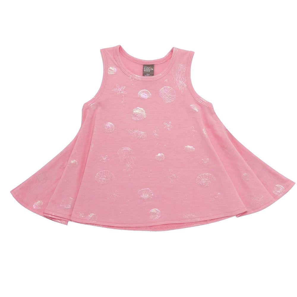 Little Kangaroos - Girl Round Neck Sleeveless Tank Top - Ballet Pink