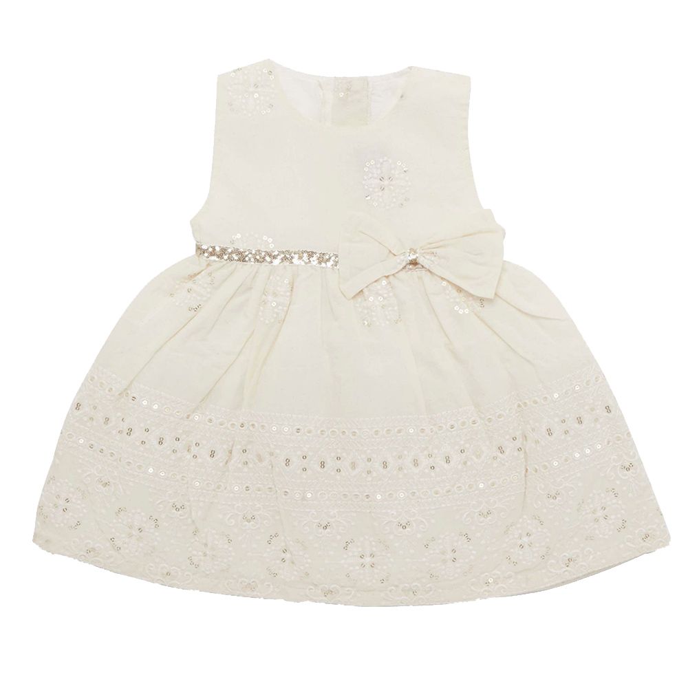 Little Kangaroos - Baby Girl A-Line Dress - Cream