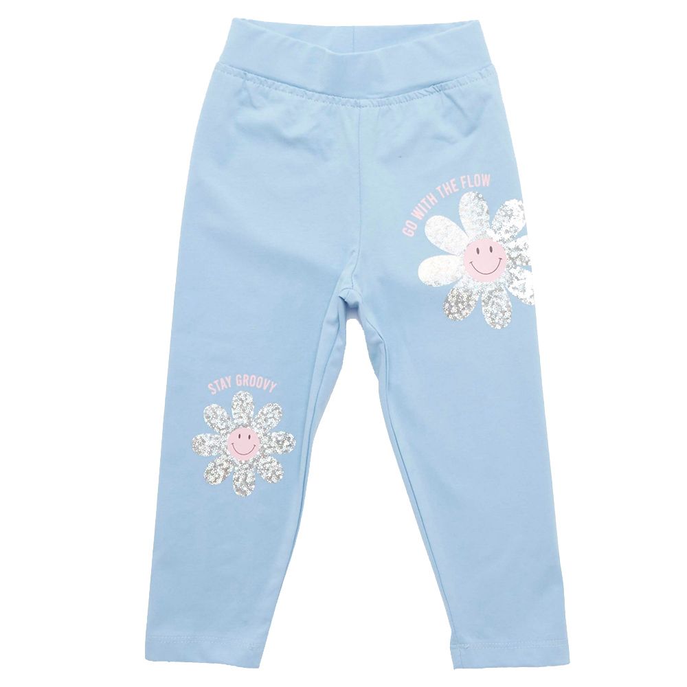 Little Kangaroos - Girl Leggings - Sky Blue