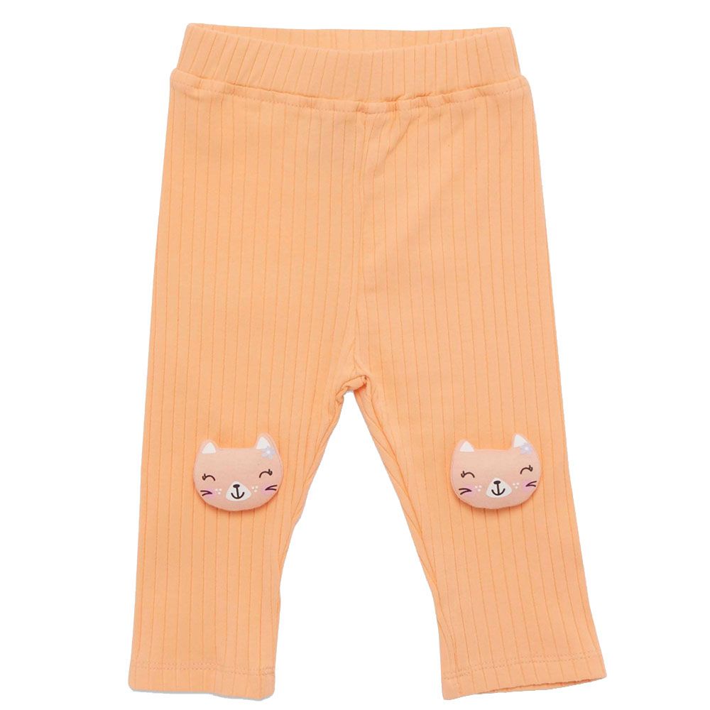 Little Kangaroos - Baby Girl Full Elastic Leggings - Peach