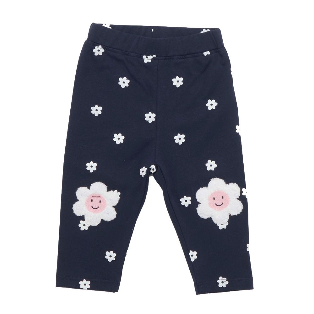 Little Kangaroos - Baby Girl Printed Leggings - Navy