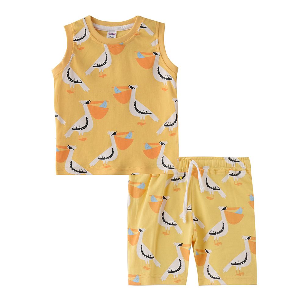 Smart Baby - 2pc-Set - Sleeveless T-Shirt w/ Bermuda Shorts - Yellow