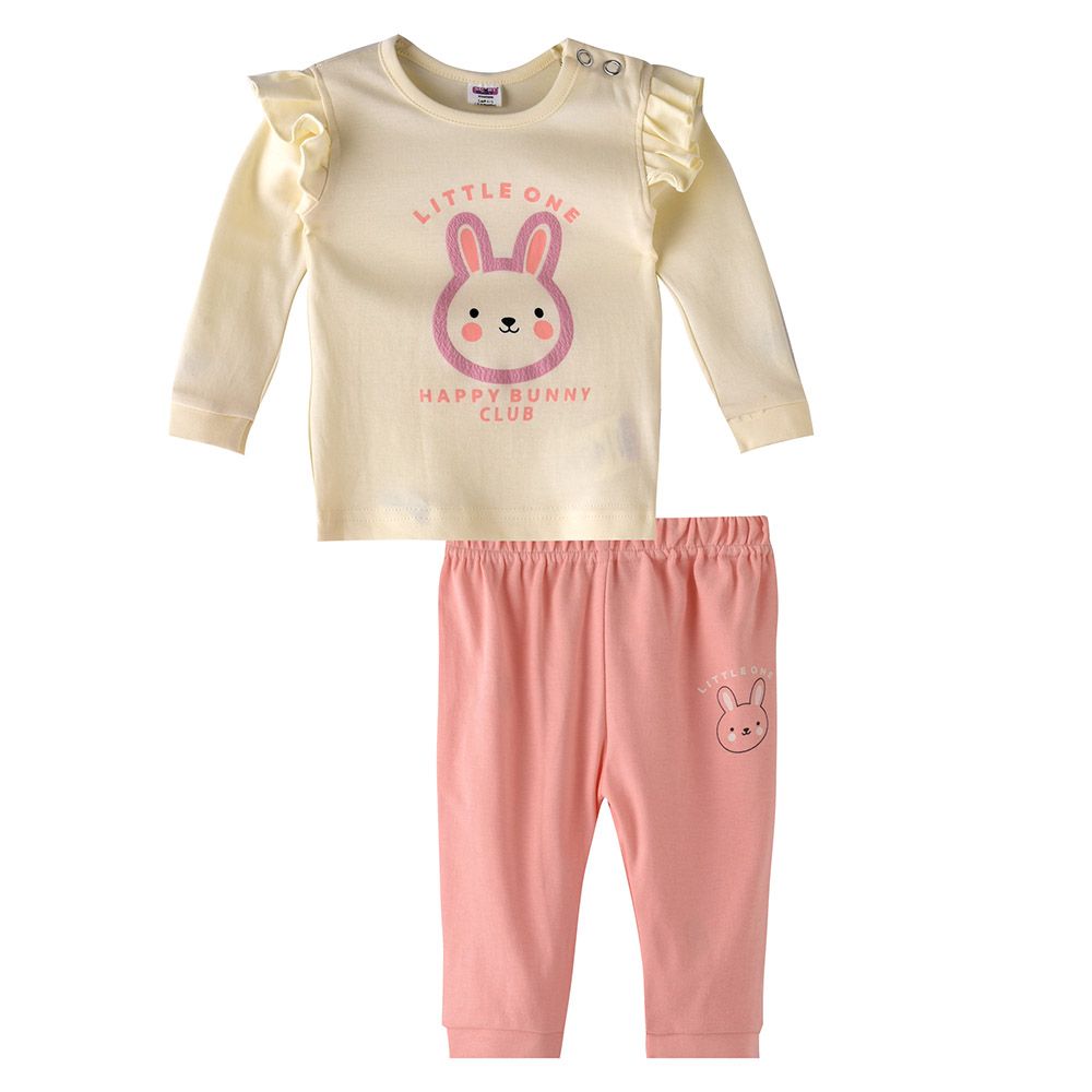 Smart Baby - 2pc-Set - Bunny T-Shirt w/ Pants - Ivory