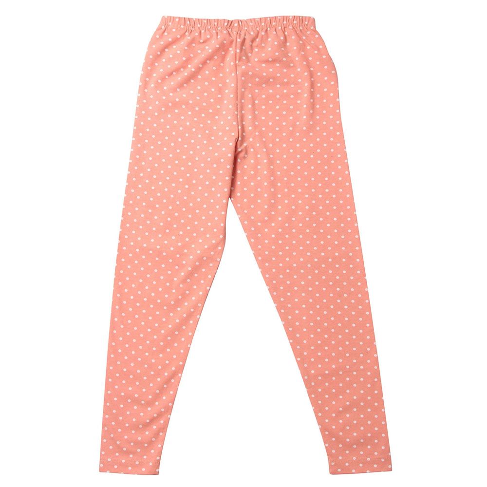 Nexgen Girls - Yarn Printed Leggings - Peach