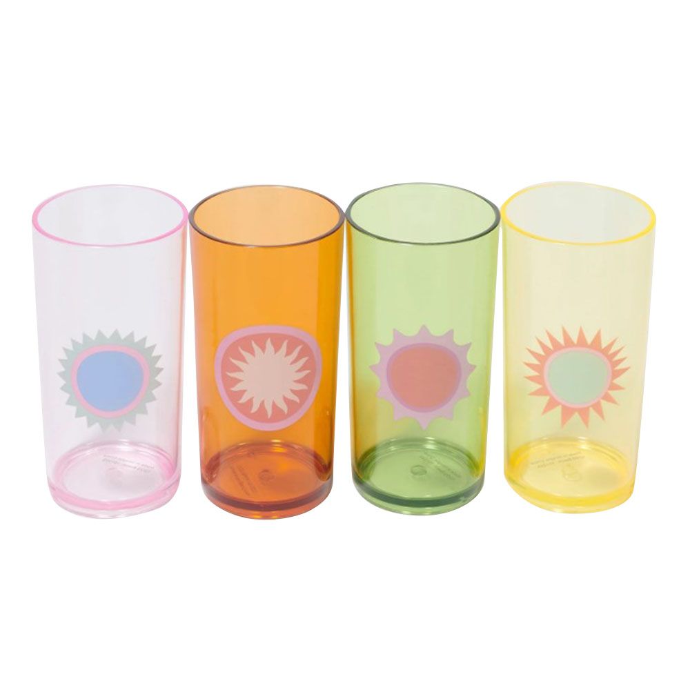 Sunnylife - Poolside Tall Tumbler - Rio Sun - Pack of 4