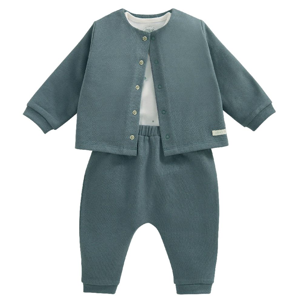 Mamas & Papas - 3pc-Set - Jacket, Pants & Bodysuit - Blue/White