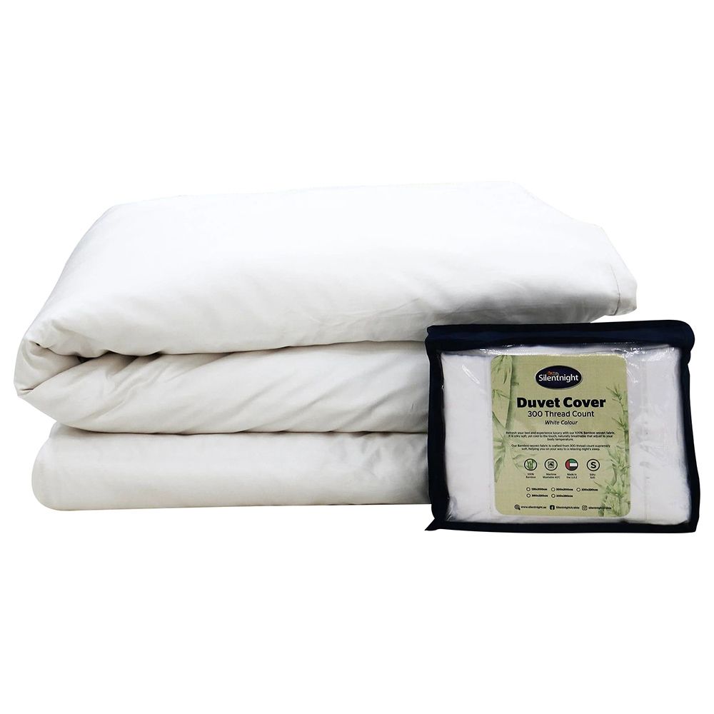 Silentnight - Bamboo Duvet Cover - White - 200 x 200 cm