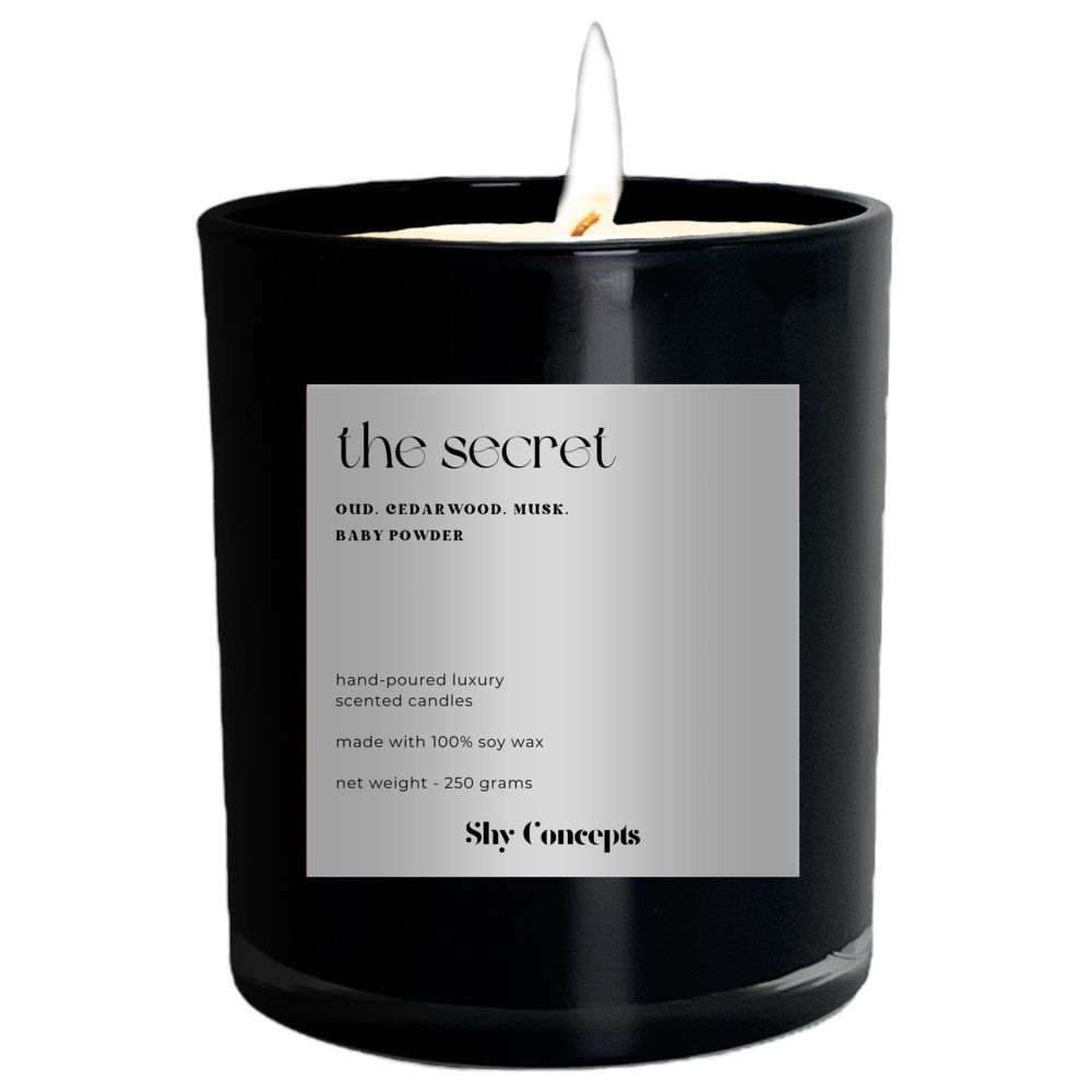 Shy Concepts - Luxury Scented Candle - The Secret - Black