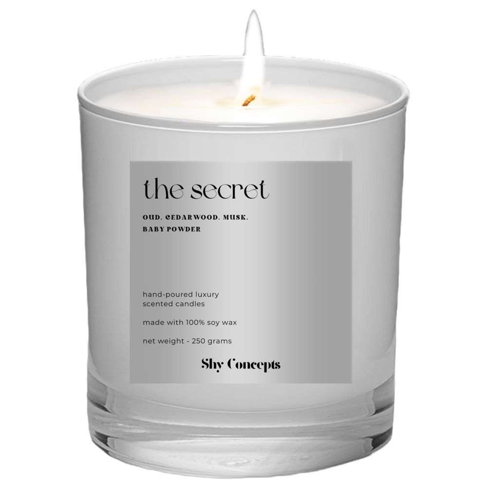 Shy Concepts - Luxury Scented Candle - The Secret - White 