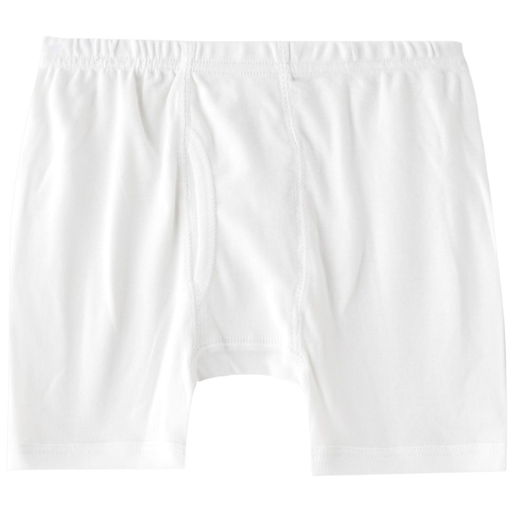 Zebra Crossing - Boys Cotton Half Pants - White