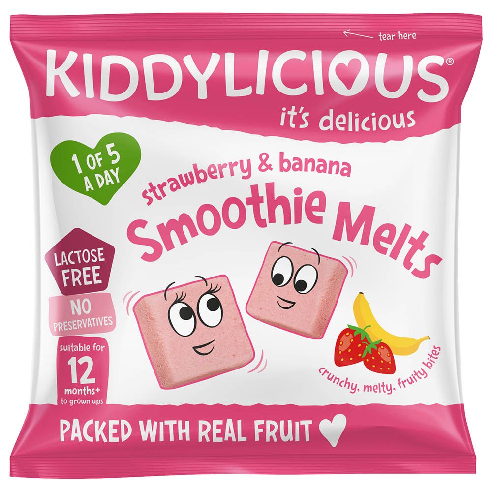 Kiddylicious Strawberry & Banana Smoothie Melts 6g