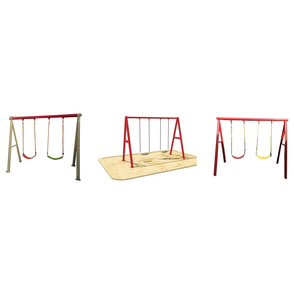 Megastar - Twin Swings Metal Play Set 1pc - 200cm - Color May Vary