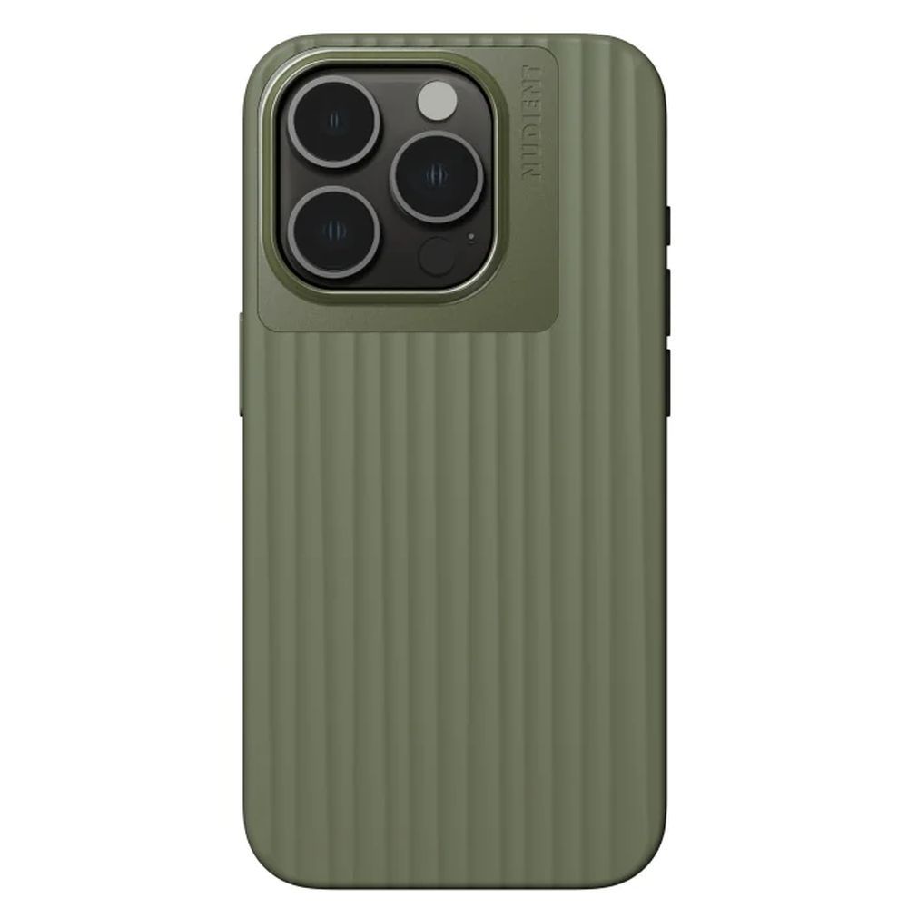 Nudient - iPhone 15 Pro Bold Case - Olive Green