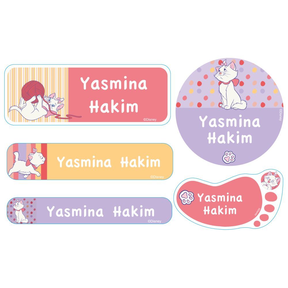 Essmak - Personalised Disney Mary The Cat Labels - 74pcs